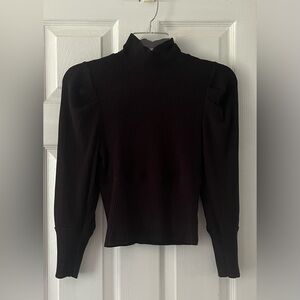 FP Black Ribbed Turtleneck Sweater